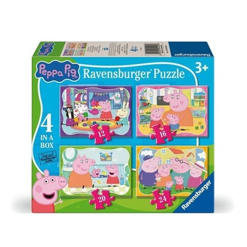 Puzzle dla dzieci 2D: Rodzinne chwile Peppy 4w1