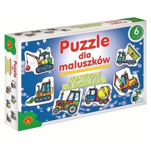 Puzzle dla maluszków - Maszyny budowlane