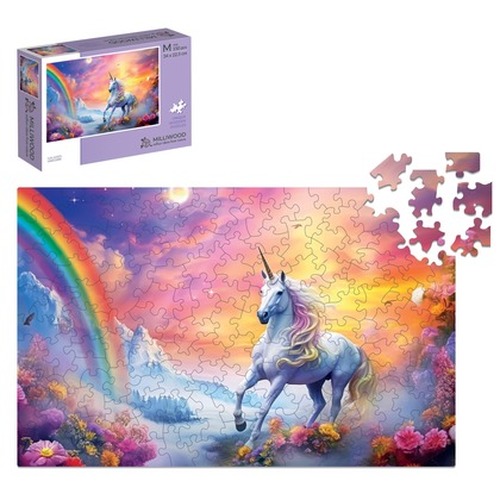 Puzzle drewniane 150 elementów Milliwood Jedmorożec