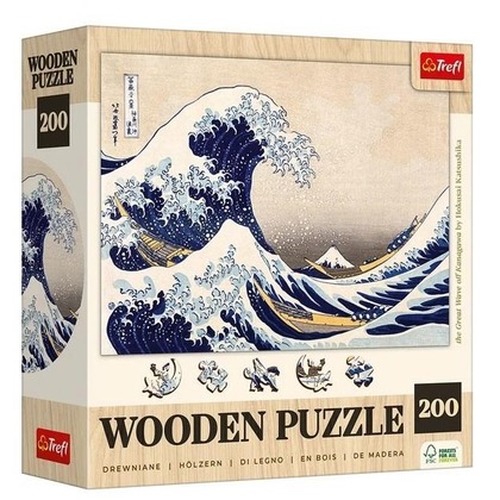 Puzzle drewniane 200 Wielka Fala w Kanagawie TREFL