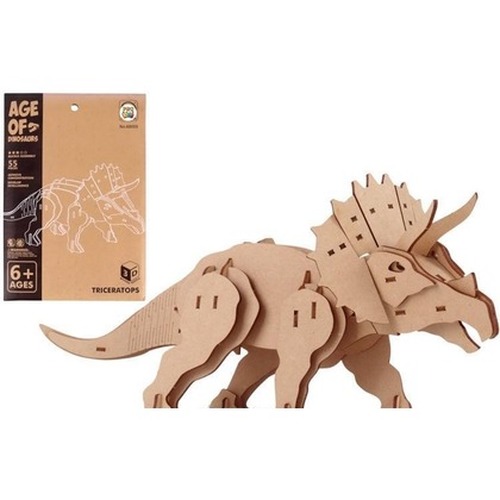 Puzzle drewniane 3D Dinozaur Triceratops