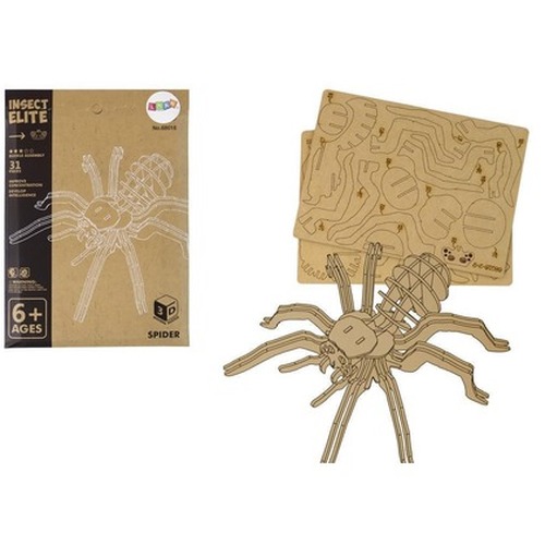 Puzzle drewniane 3D Pająk składanka edu 31el