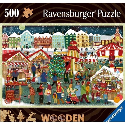 Puzzle drewniane 500 Jarmark świąteczny