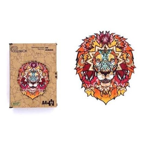 Puzzle drewniane eko 133 Lew afrykański A3