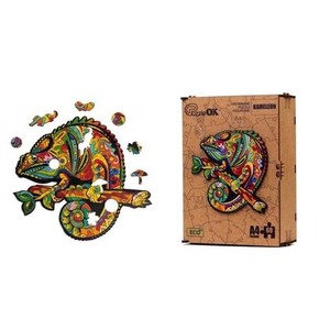 Puzzle drewniane eko 69 Kameleon A4