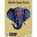 Puzzle drewniane / kolorowe 174 el. - Słoń