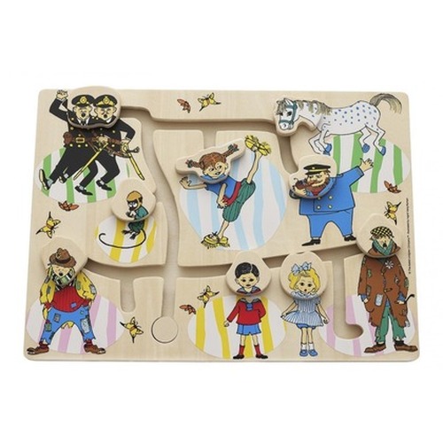 Puzzle drewniane labirynt edukacyjna Pippi