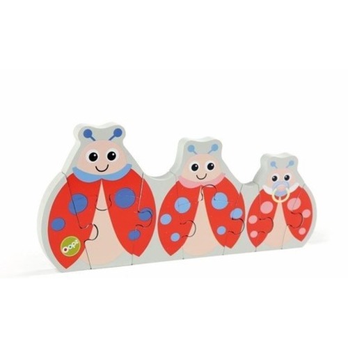 Puzzle dwustronne drewniane Biedronka