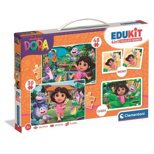 Puzzle+ Gra 4w1 Edukit Dora 18209