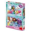 Puzzle Koci Domek Gabi Tęcza 2x48el
