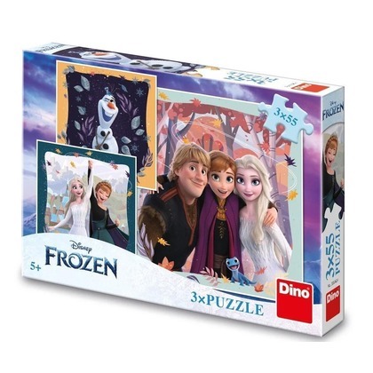 Puzzle Kraina Lodu Radosny Dzień 3x55el
