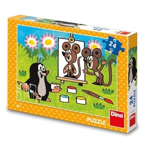 Puzzle Krecik maluje portret 24el