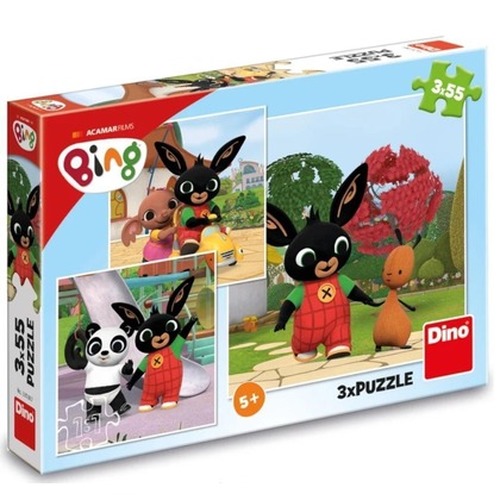 Puzzle Królik Bing, 3x55el