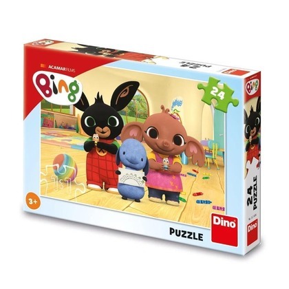 Puzzle Królik Bing maluje 24el