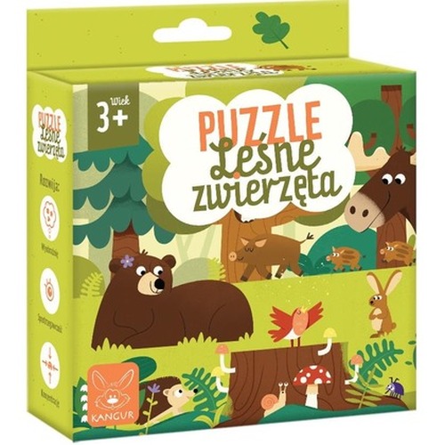 Puzzle Leśne Zwierzęta 3+