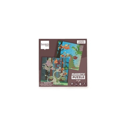 Puzzle magnetyczne Smoki 40 elementów Scratch
