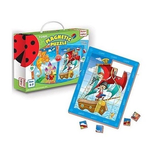 Puzzle piankowe magnetyczne Odważny Rycerz i piraci RK1301-02