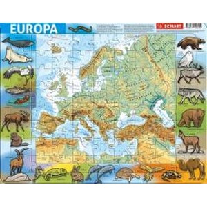 Puzzle ramkowe - Europa fizyczna