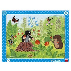 Puzzle ramkowe Krecik i poziomki 40el