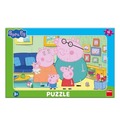 Puzzle ramkowe Świnka Peppa Rodzina 15el
