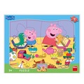 Puzzle ramkowe Świnka Peppa W pokoju 12el