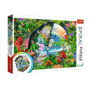 Puzzle Spiral  Tropikalne Zwierzęta