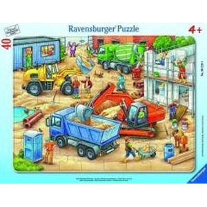 Puzzle w ramce 40 Wielkie pojazdy budowlane