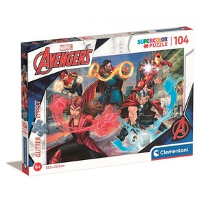 Puzzle z brokatem 104 elementy The Avengers