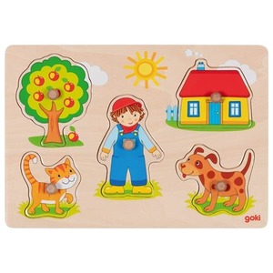 Puzzle z uchwytami Kot pies i inne zwierzęta Goki