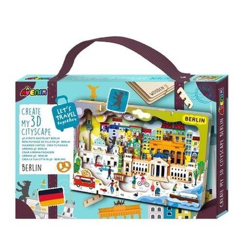Stwórz pejzaż miejski Berlin - puzzle drewniane 3D