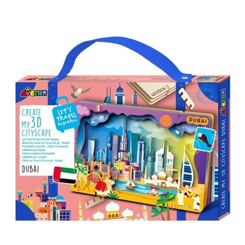 Stwórz pejzaż miejski Dubaj - puzzle drewniane 3D