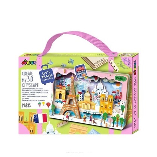 Stwórz pejzaż miejski Paryż - puzzle drewniane 3D
