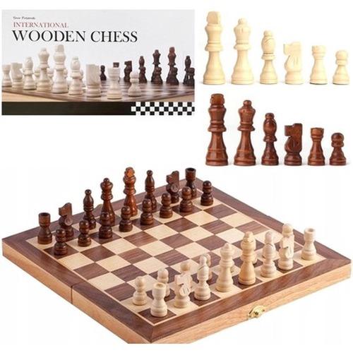 Szachy drewniane
