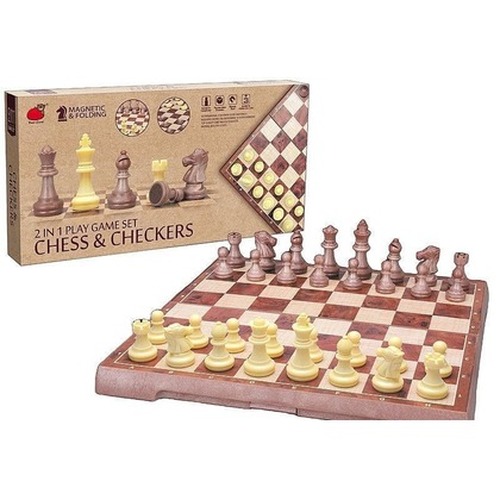 Szachy i warcaby 2w1 magnetyczne