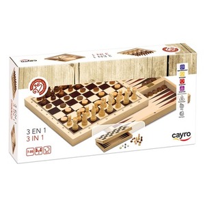 Szachy / Warcaby / Backgammon (drewniane) (648)