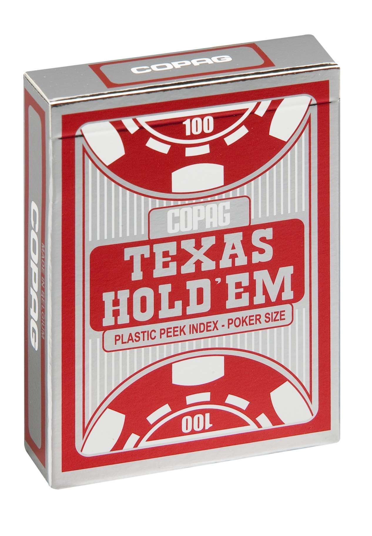 Talia Texas Hold'em plastic peek index - czerwona