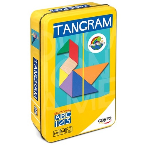 Tangram drewniany (w metalowej puszce) (124)