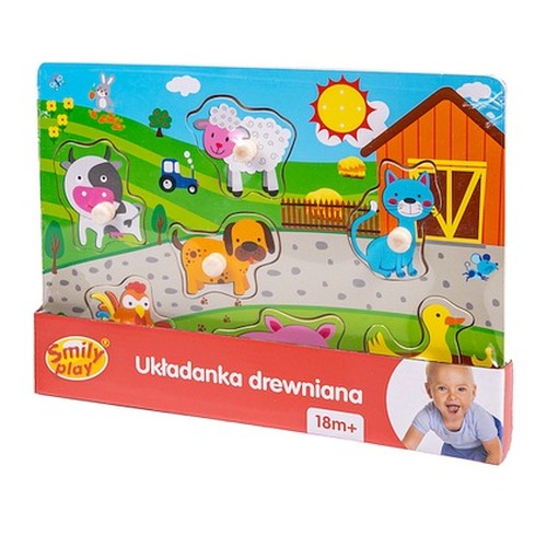 Układanka drewniana farma uchwyty SPW83600 AN01