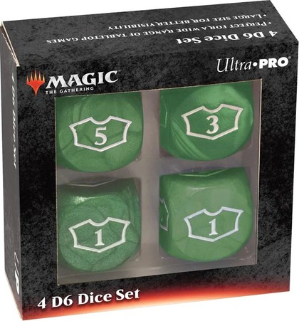 Ultra Pro: Magic the Gathering - Green Mana - 22 mm Deluxe Loyalty Dice Set