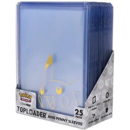 Ultra Pro: Pokemon - Toploader and Penny Sleeves - Pikachu (25 szt.)