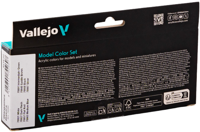 Vallejo: 70.260 - Model Color Set - Wargames Basics (8 x 18 ml)