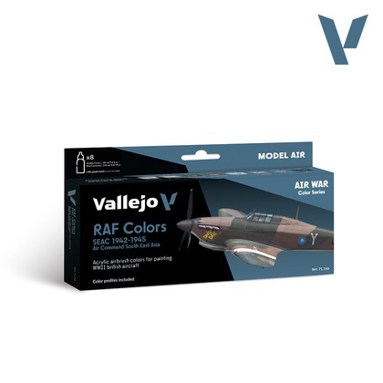 Vallejo: 71.146 - Model Air - Air War - RAF Colors - Seac 1942-1945 - Air Command South East Asia (8x18 ml)