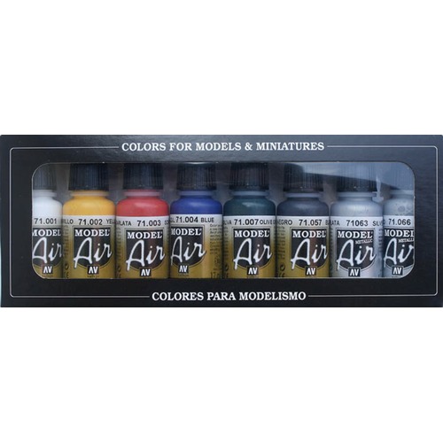 Vallejo: 71.174 - Model Air - Basic Colors (8x17 ml)