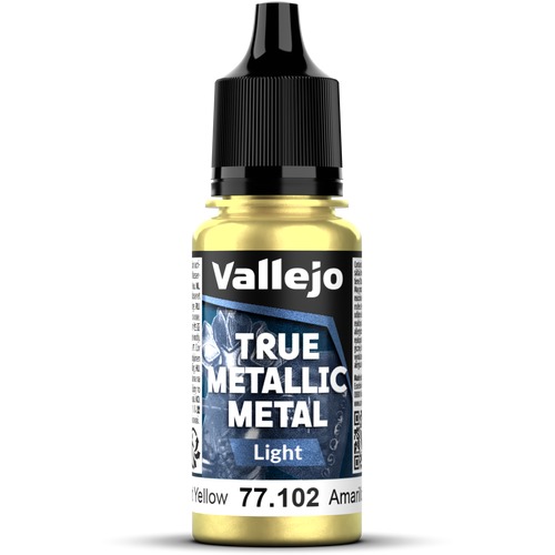 Vallejo: 77.102 - True Metallic Metal - Light - Radiant Yellow (18 ml)