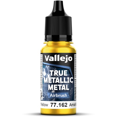 Vallejo: 77.162 - True Metallic Metal - Airbrush - Radiant Yellow (18 ml)