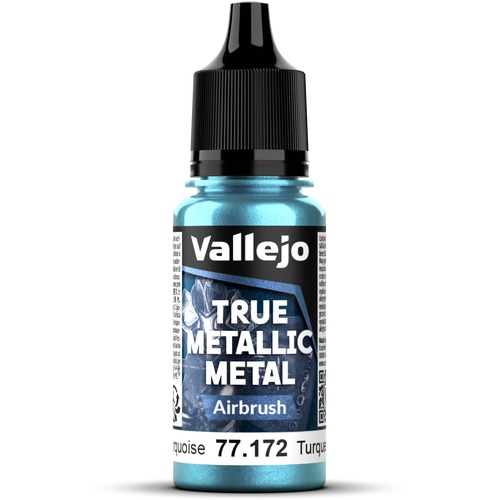 Vallejo: 77.172 - True Metallic Metal - Airbrush - Hydra Turquoise (18 ml)