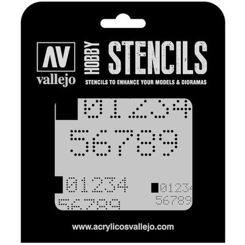 Vallejo: ST-SF004 - Stencils - Digital Numbers