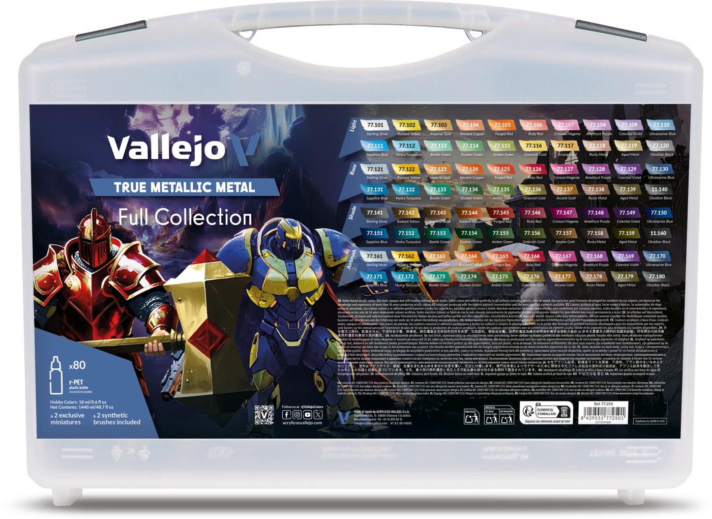 Vallejo: True Metallic Metal - Full Collection - Case