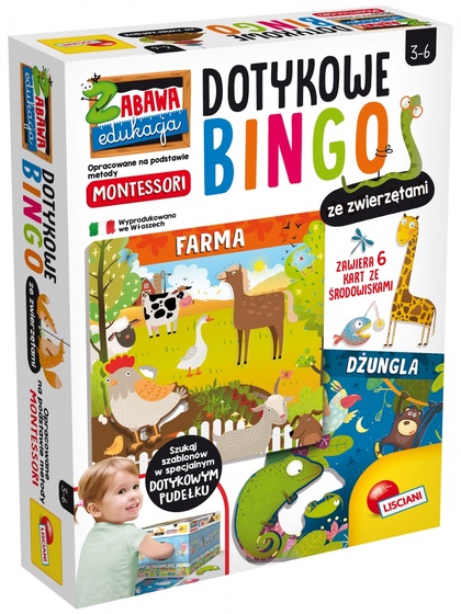 Zabawa edukacja Dotykowe bingo farma Montessori 304-PL72460